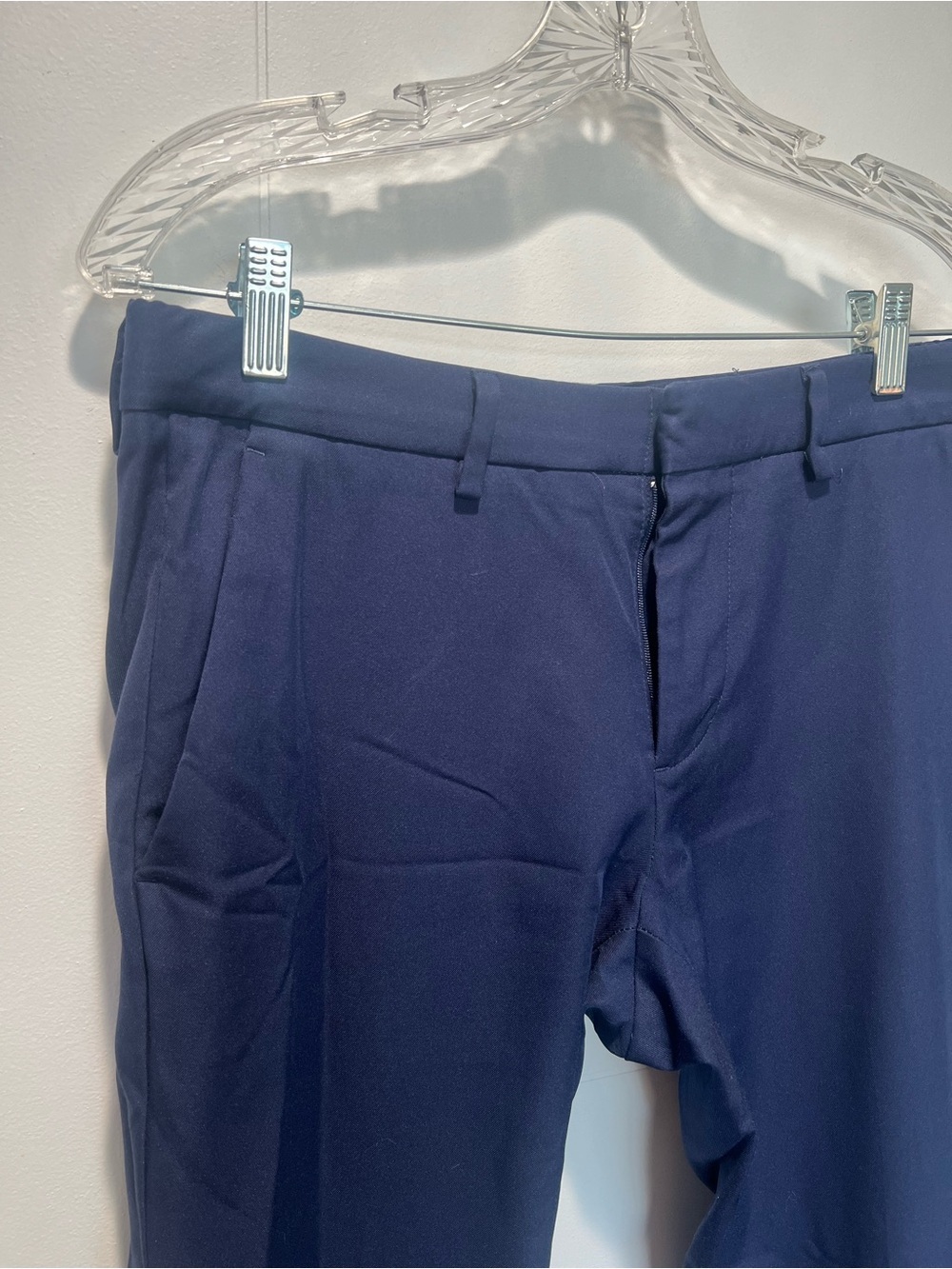 Men's Haggar Flex Series Classic Navy Blue Dress Pants - Size 30 x 29 - Picture 2 of 8
